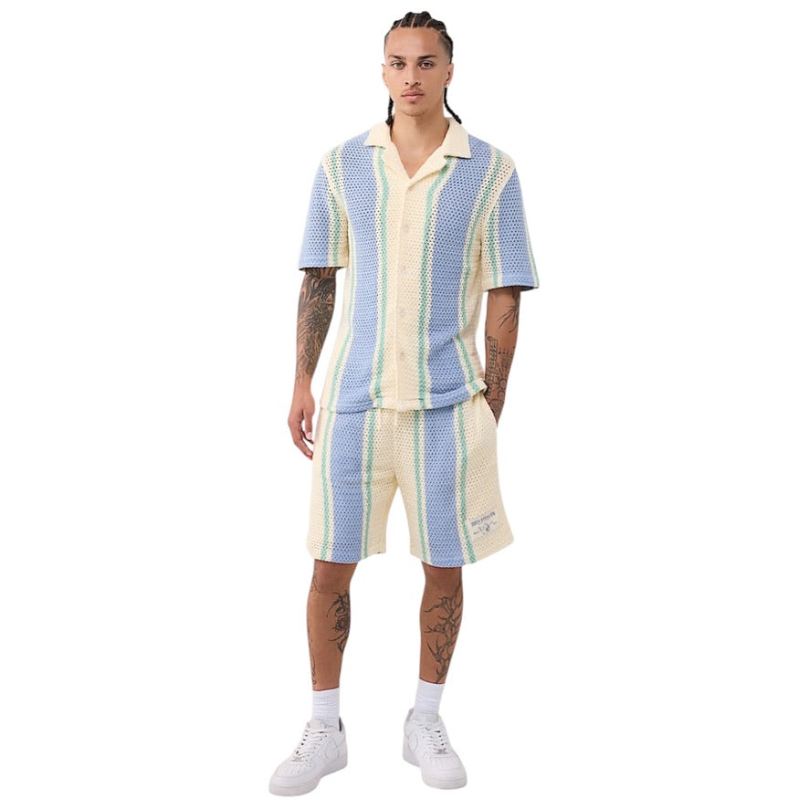 TRUE RELIGION: SRS Knit Stripe Short Set 110534/110745
